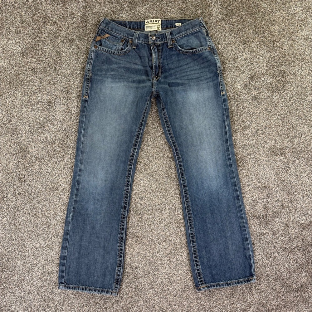 Ariat M5 Straight Fit Straight Leg Jeans Mens 34x32 Medium Wash Denim Western